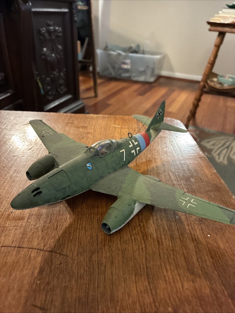 Built Plastic Models Wing Span 10.5”, Fuselage 8.5”, German Me-262
