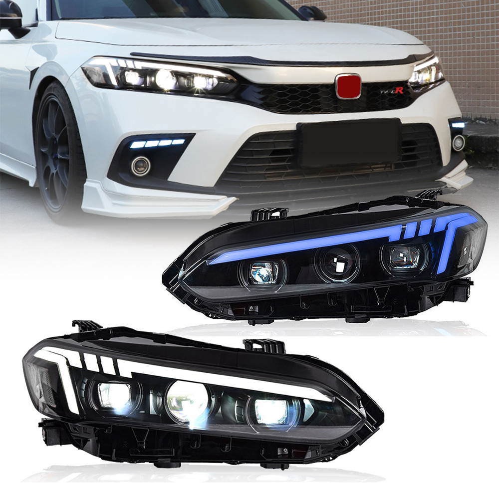 For 2022-2025 11TH Gen Honda Civic Sport Touring LED Headlight Assembly Pair