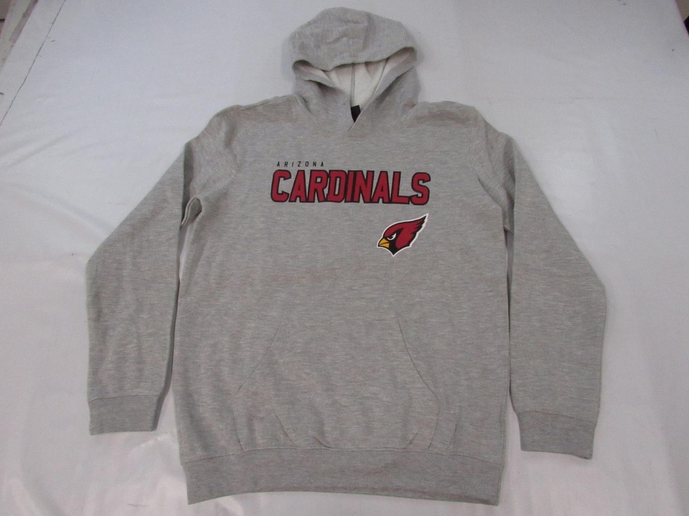 New Arizona Cardinals Youth Sizes S-M-L Heather Gray Hoodie