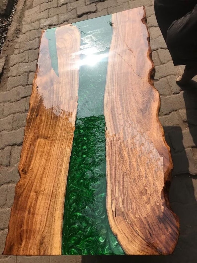 Epoxy Resin Center Sofa Coffee Table Top Modern Art Handmade Home Furniture Decr