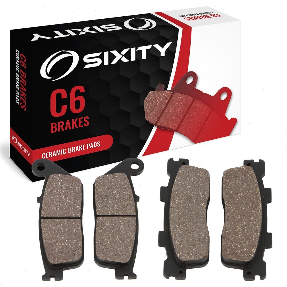Front + Rear Ceramic Brake Pads 2011-2014 KYMCO Downtown 300i Set Full Kit  tr