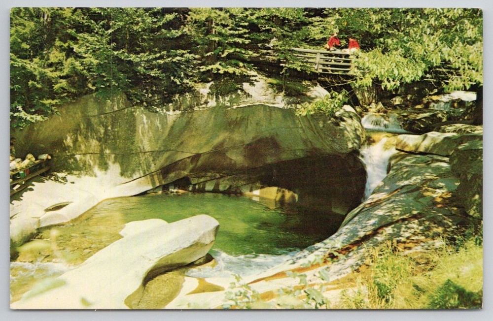 The Basin Old Man's Foot Franconia Notch White Mountains NH Postcard