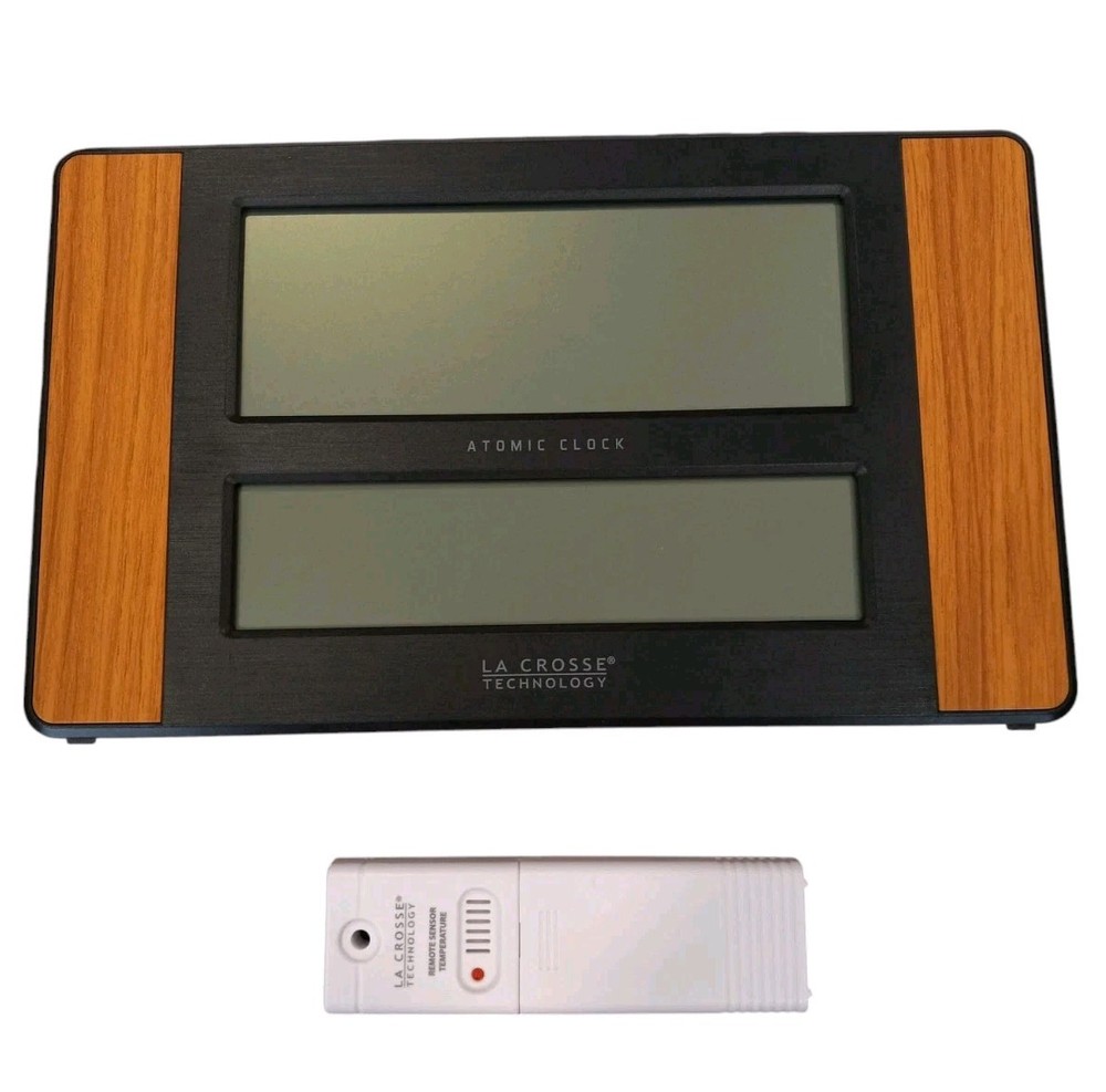 La Crosse Technology 513-1417 Atomic Digital Clock with Outdoor Temperature -...