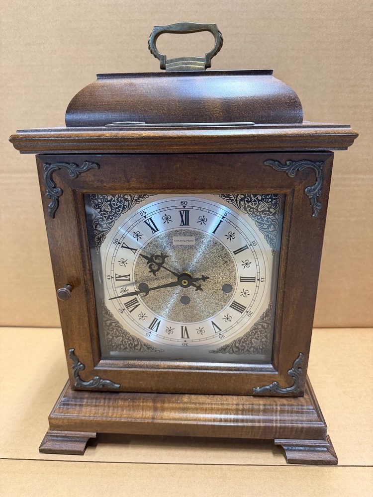 Hamilton Wheatland Westminster Chime Mantle Clock #340-020  Wood Dark