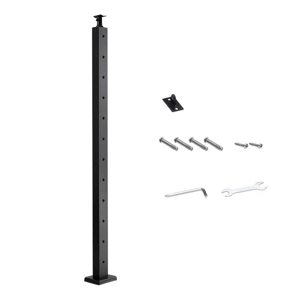 Stainless Steel 42x2x2 Inch Cable Railing Post for Deck & Stair Cable Systems