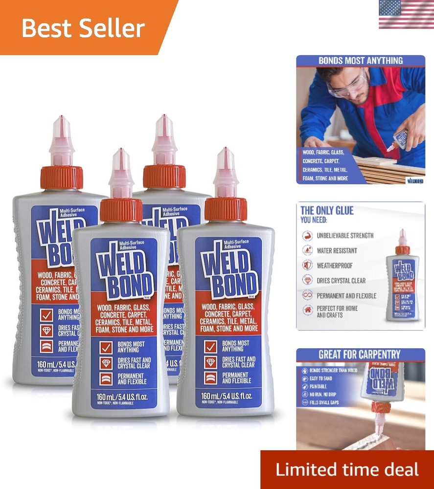 Multi-Surface, Non-Toxic Glue, Bonds Most Anything! Use as Wood Glue or for G...