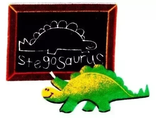 stegosaurus dinosaur fabric applique iron on not embroidered 5 inch new
