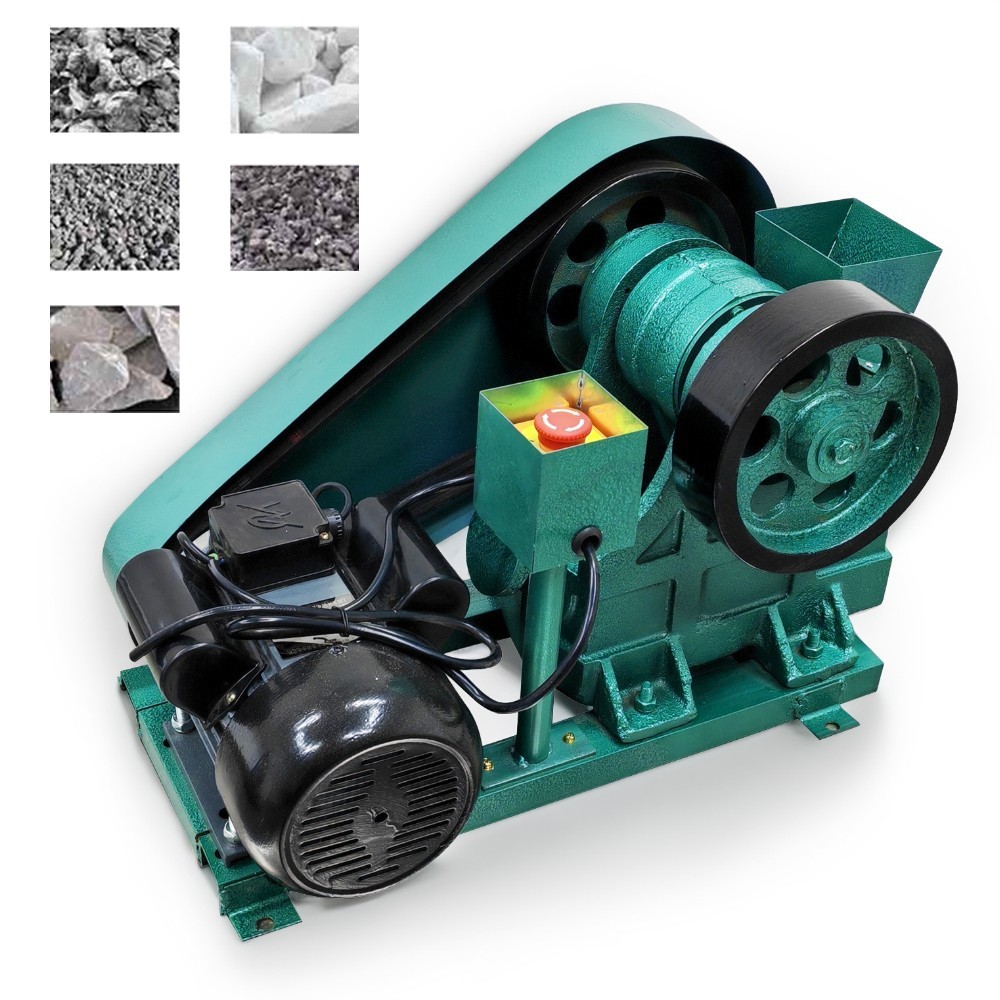 220V 100*60 Adjust Mini Jaw Crusher for Rock Slag Steel Coal Stone 1.5KW 250Kg/h