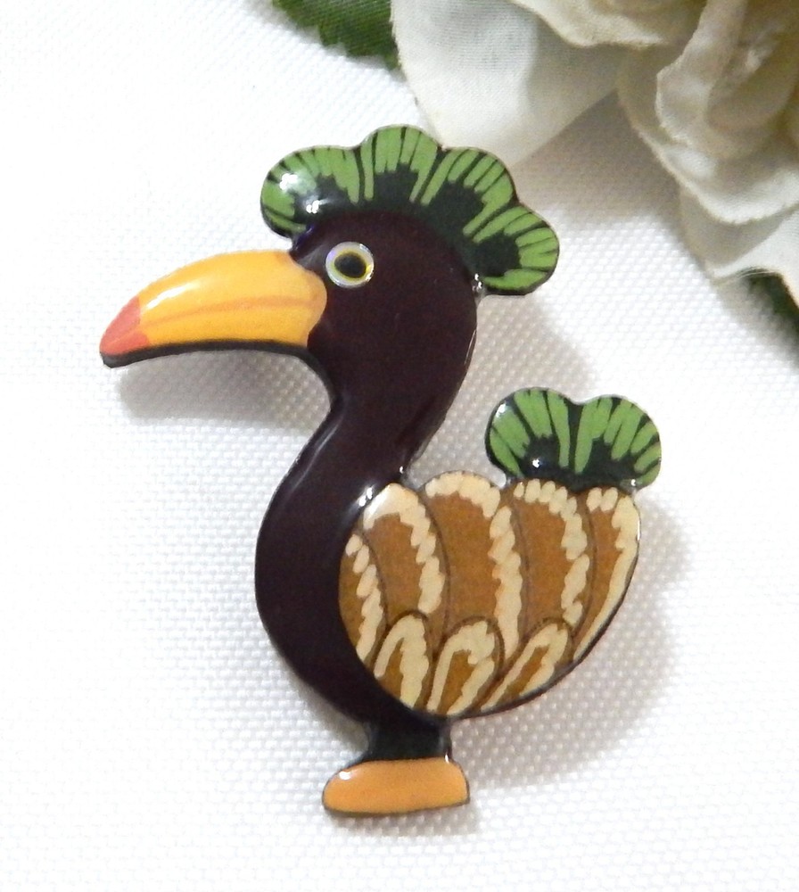 New! Echo & Hara Vintage Inspired Dodo Bird Pin/Brooch