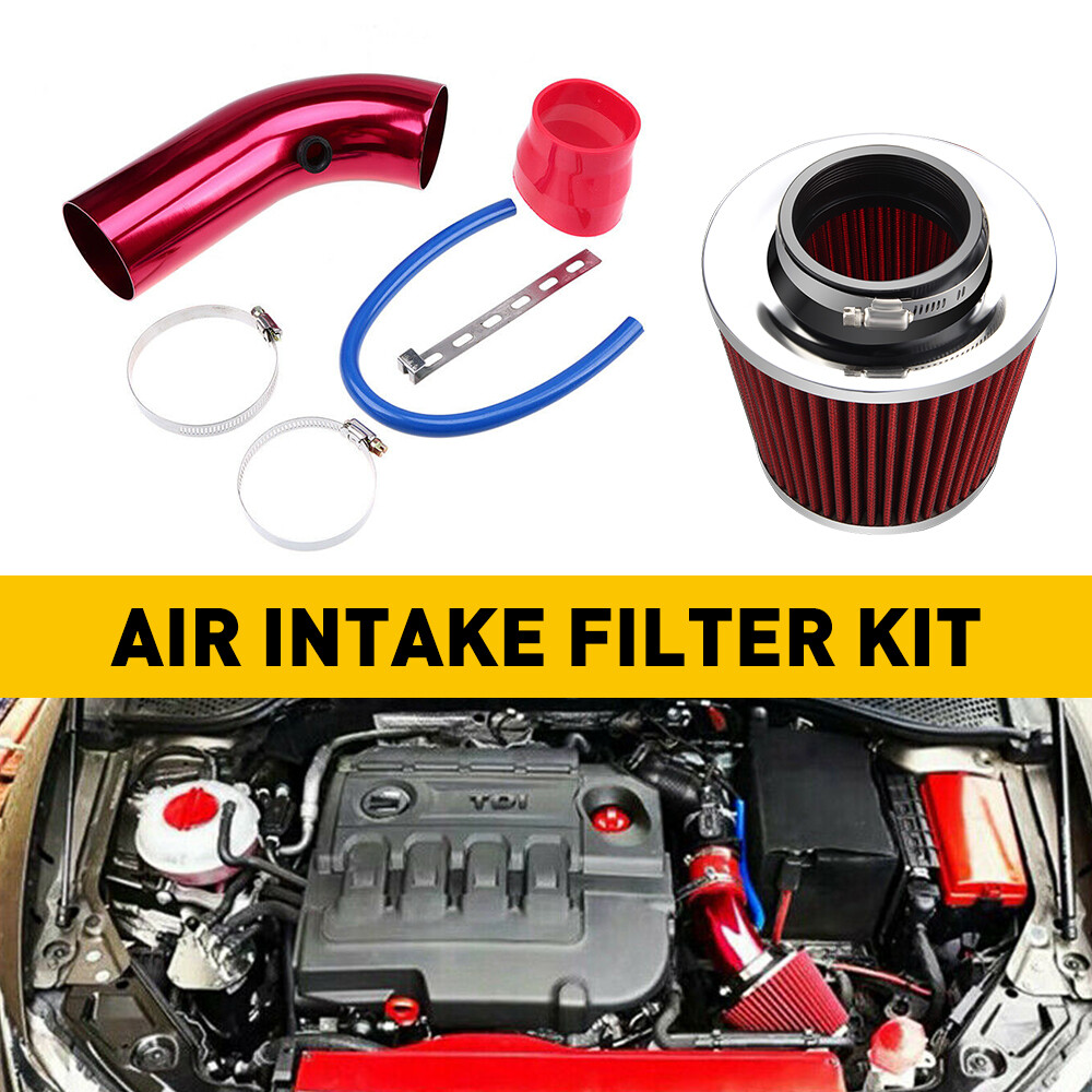 Car Auto Pipe Power Flow Hose System Cold Intake Air Filter Induction Kit