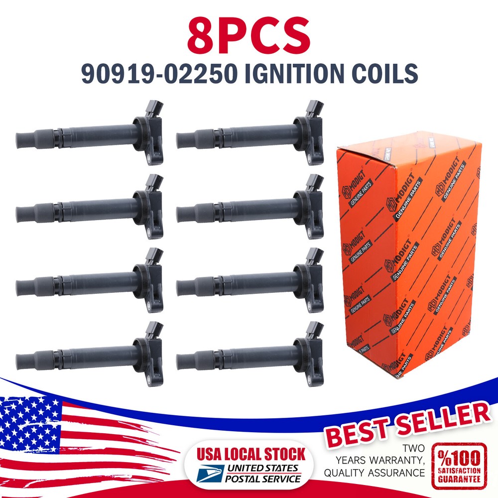 High Performance 8X Ignition Coil 90919-02250 90919-A2005 Fits Toyota Lexus Models