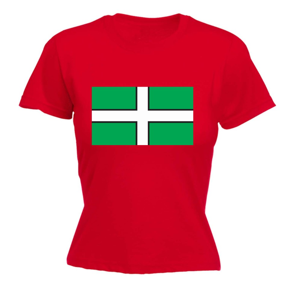 Devon Flag - Womens T Shirt Funny T-Shirt Novelty gift tshirt