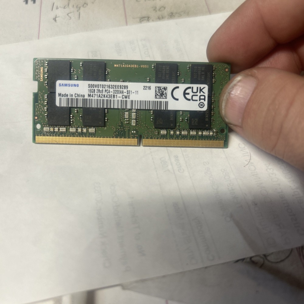 Samsung 16GB 2Rx8 PC4-3200AA Laptop RAM