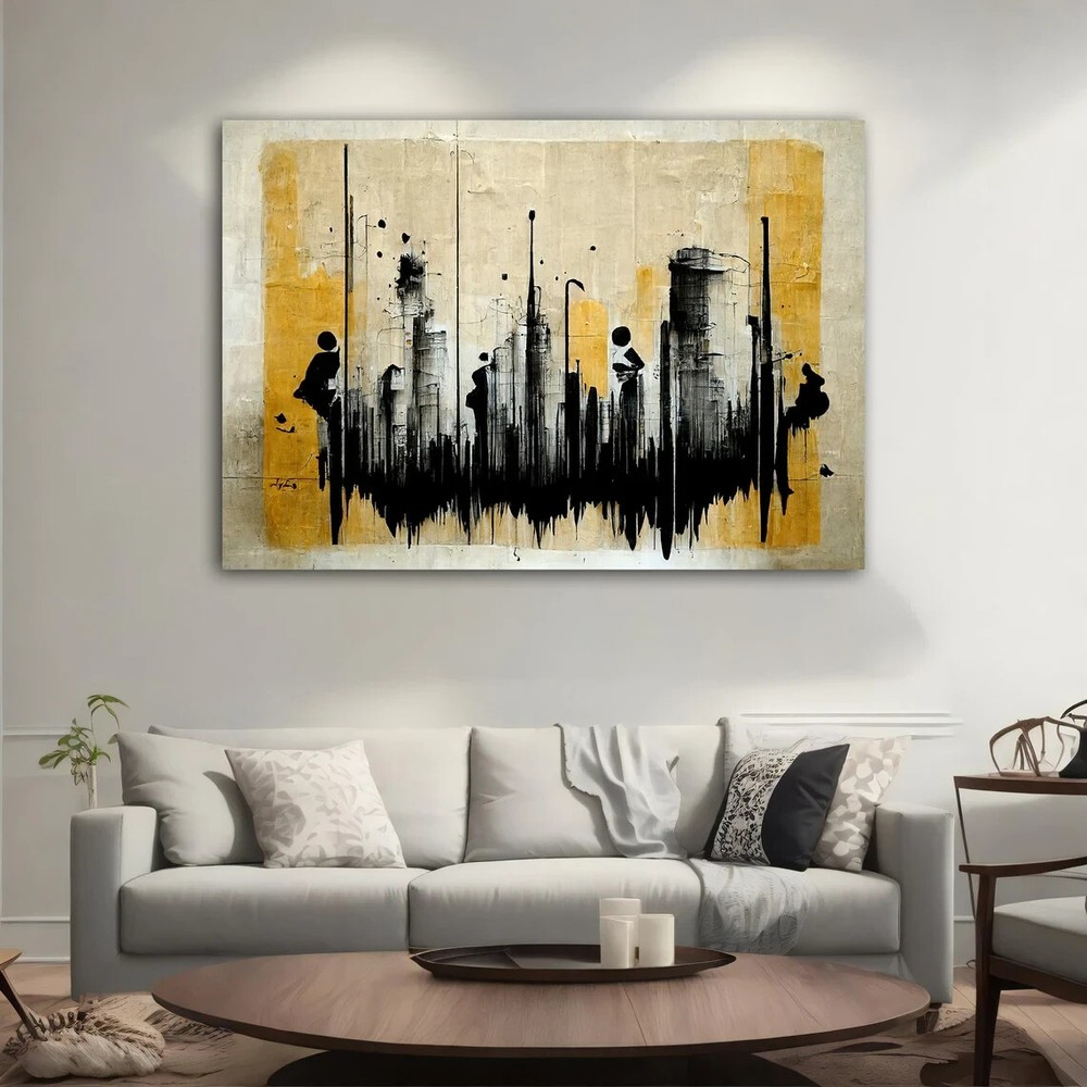 Epic Graffiti Street Textured Vintage Wall Art Canvas Unframed Print Art
