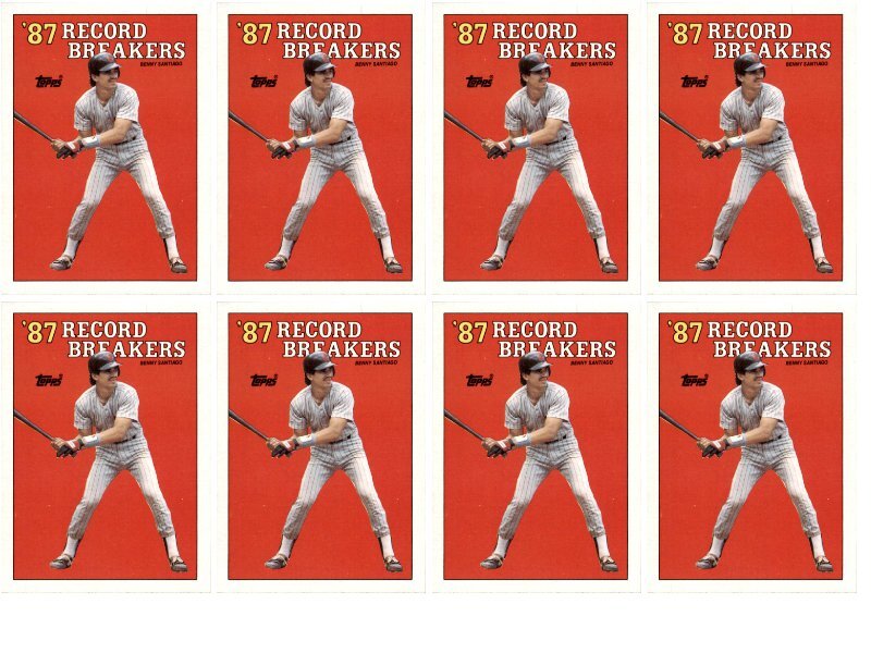 (8) 1988 Topps #7 Benny Santiago San Diego Padres Card Lot