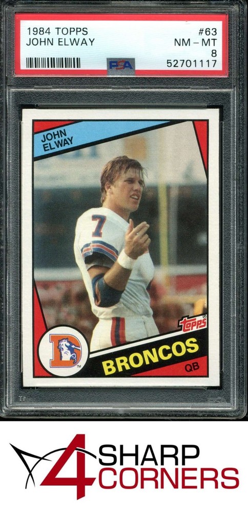 1984 Topps #63 John Elway Rc Broncos Hof Psa 84SC is the hobby's first consignment choice on eBay!