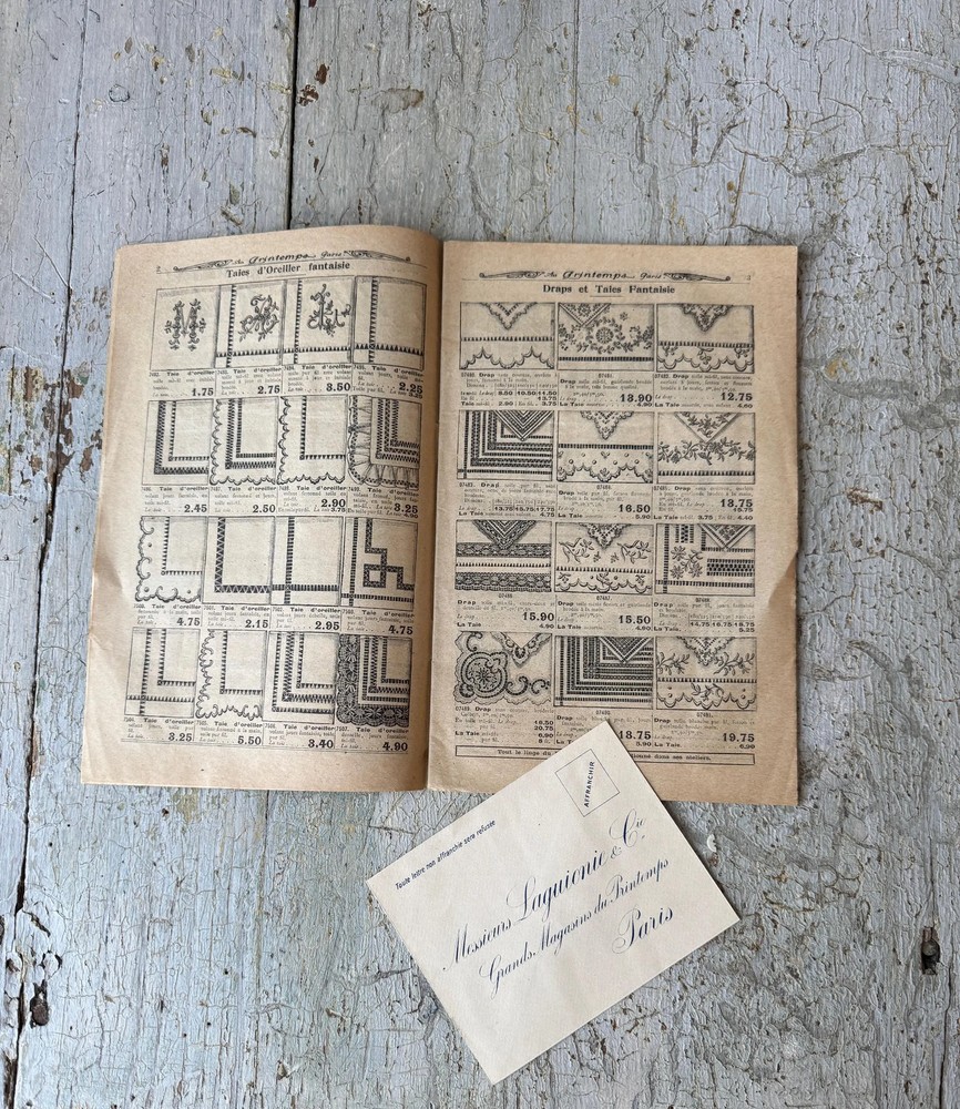 c 1900 Louvre Paris catalogue FABRIC SAMPLES fashion history Woman's clothing p