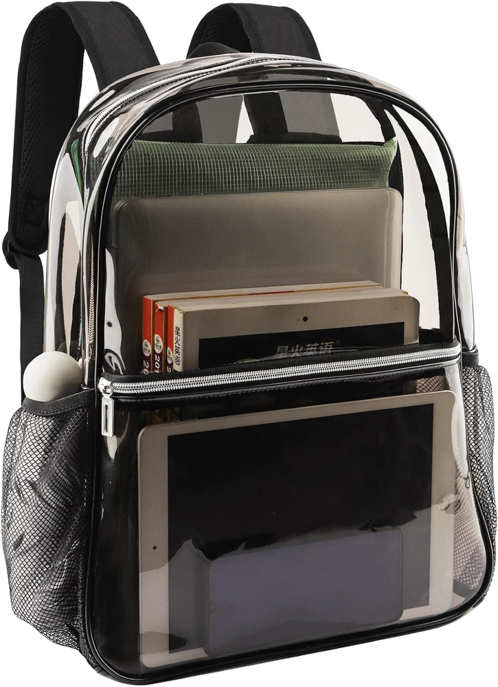 Clear Backpack Heavy Duty TPU Transparent Backpack for Sports,Work,Security Trav