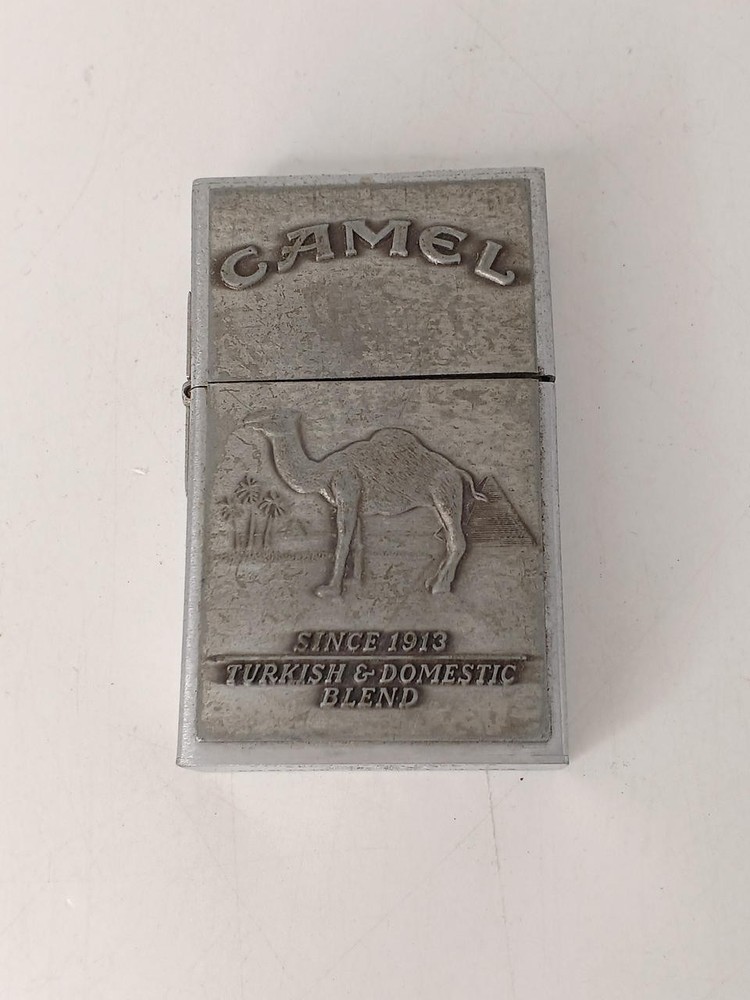 Zippo Vintage Lighter CAMEL Silver U.S.A. Used Authentic Unisex