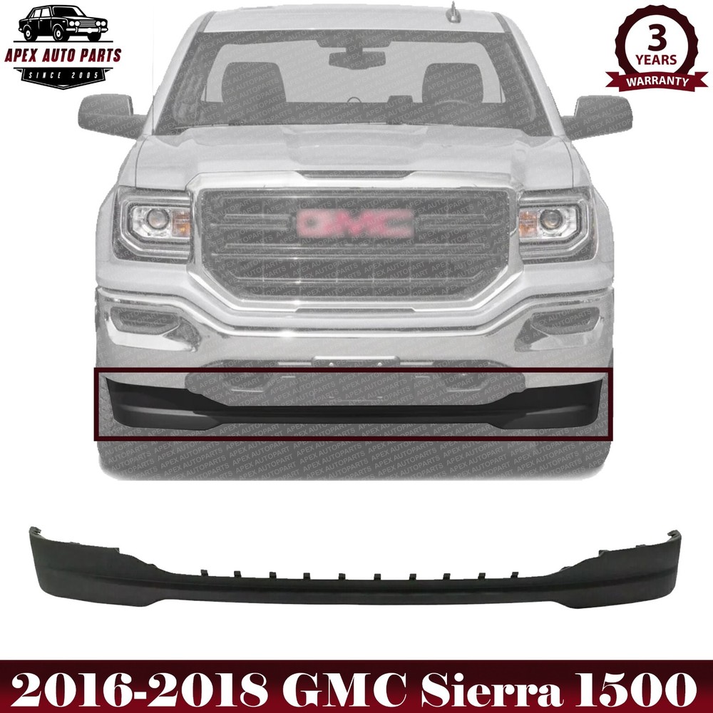 Front Lower Valance Air Deflector Textured For 2016-2018 GMC Sierra 1500