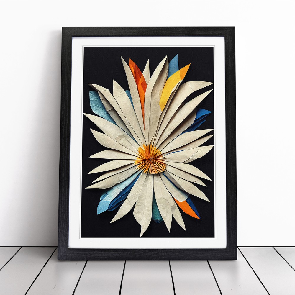 Paper Flower Wall Art Print Framed Canvas Picture Poster Decor Living Room