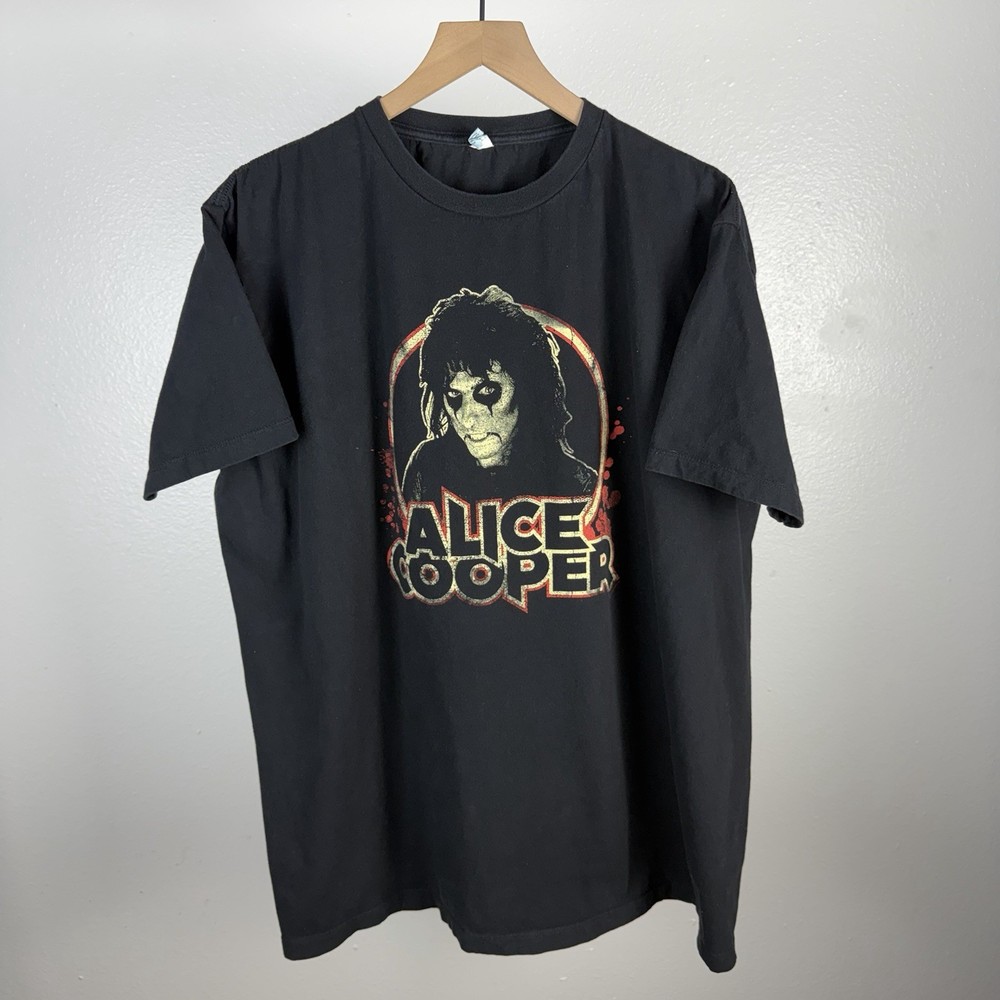 Y2K Alice Cooper Big Face Nightmare Tour Halloween Vintage T Shirt Size 2XL