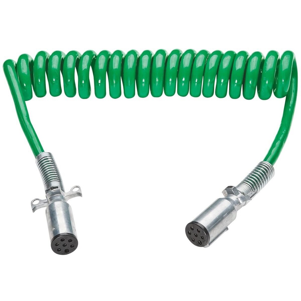 Globetech GT-3301 15' ABS Green Coiled Electric 7-Way with 12