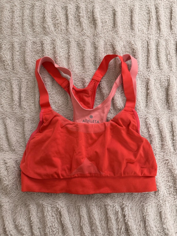 Athleta Coral Pink Racerback Sports Bra Size XS