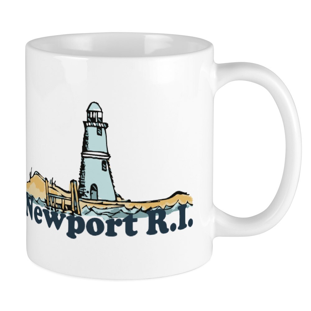 CafePress Newport Beach RI Lighthouse Design Mug 11 oz Ceramic Mug (435852336)