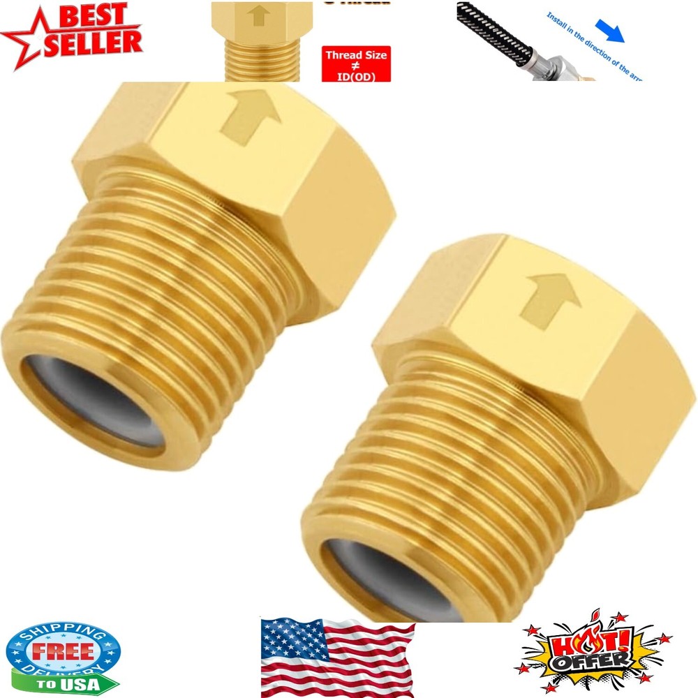 2-Pack 1/2 Inch Brass Check Valves for Reliable Backflow Prevention
