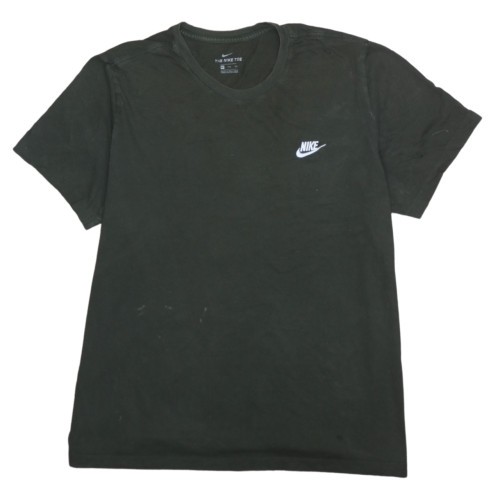 Nike Mens T Shirt Dark Green Cotton Dri Fit Small Swoosh Logo Sports Tee XXL