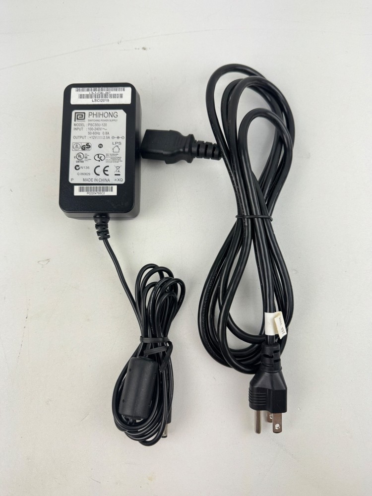 PHIHONG PSC30U-120 SWITCHING POWER SUPPLY 100-240VAC 0.8A In +12VDC 2.5A Out