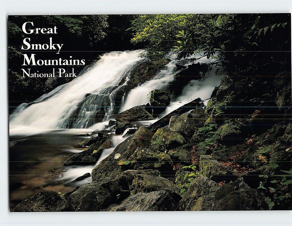 Postcard Indian Falls Great Smoky Mountains National Park North Carolina USA