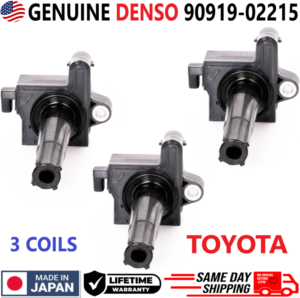 GENUINE DENSO Ignition Coils For 1996-2003 Toyota & Lexus 3.0L V6, 90919-02215