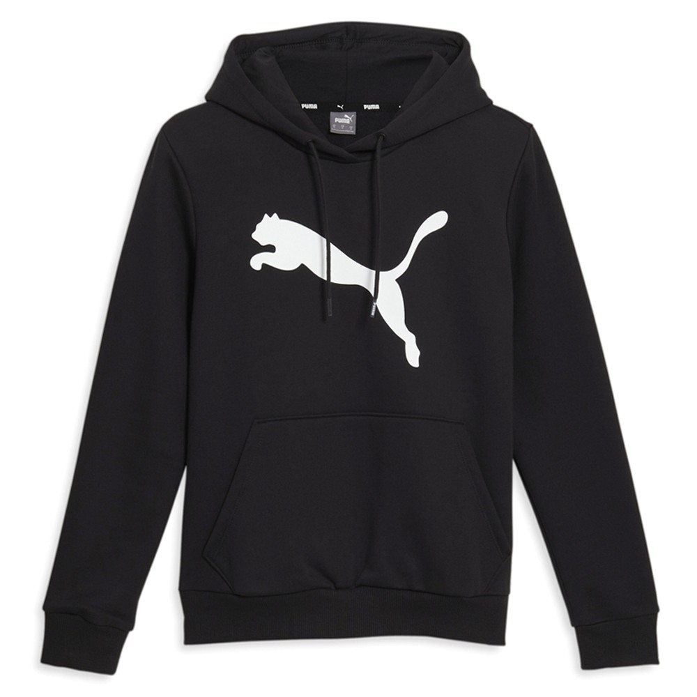 PUMA Essentials  Cat Logo Pullover Hoodie Womens Black Casual Outerwear 68098001
