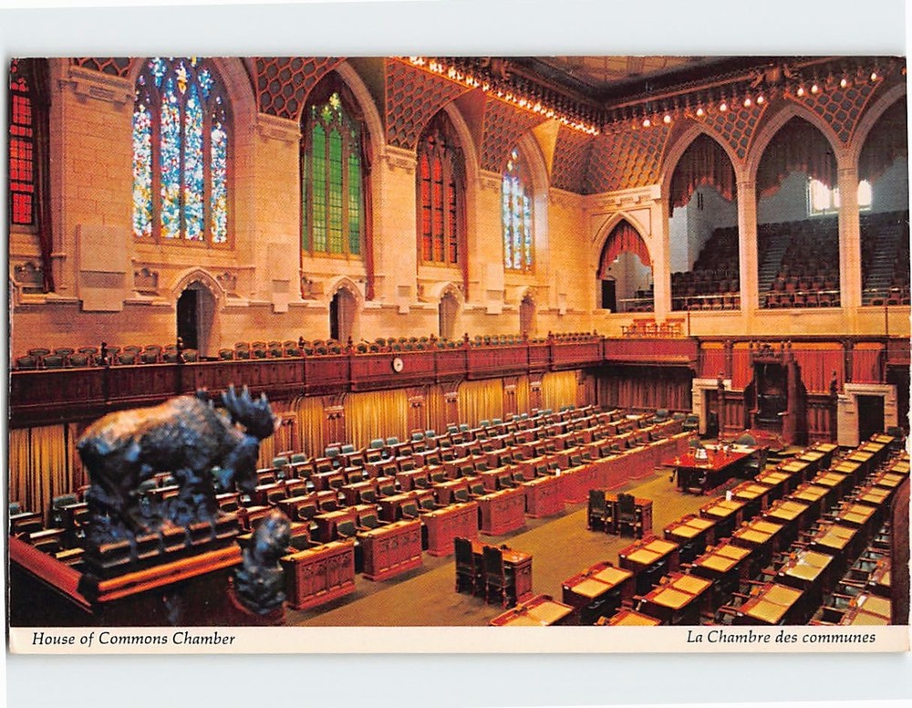 Postcard House of Commons Chamber Parliament Hill Ottawa Canada