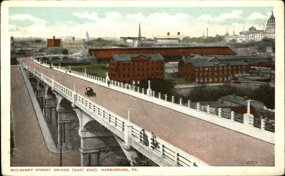 Mulberry Street Bridge Harrisburg Pennsylvania PA c1915
