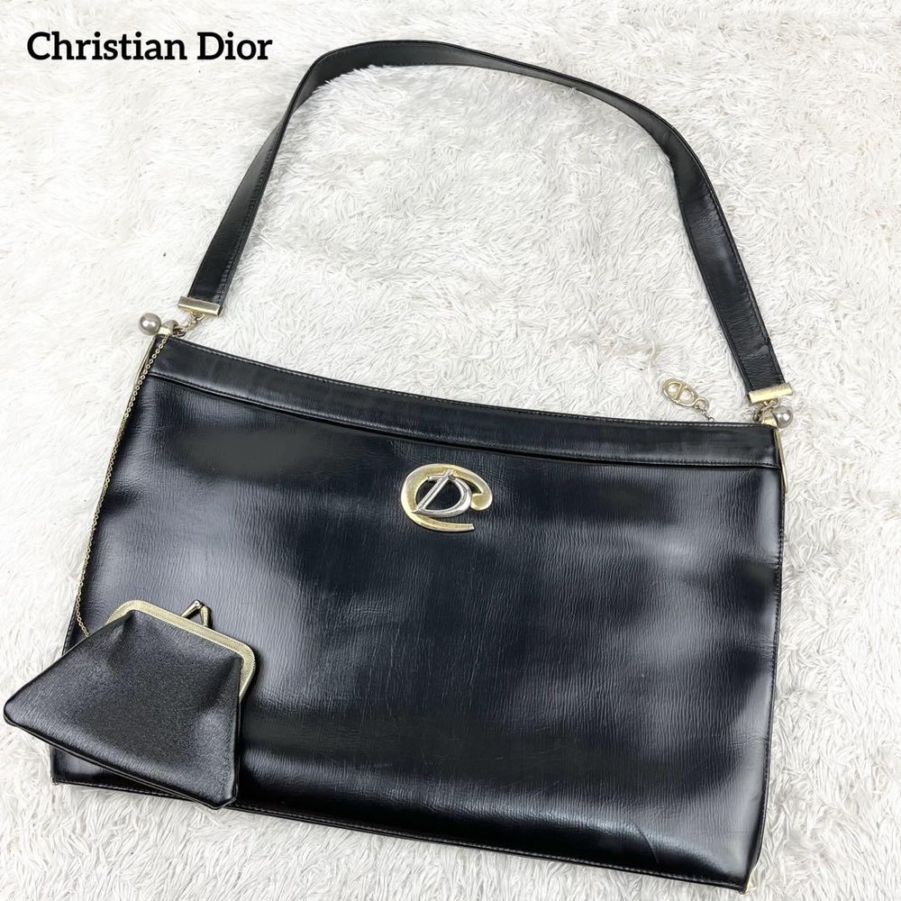 Christian Dior All Leather Logo Shoulder Bag - Durable & Stylish Design  