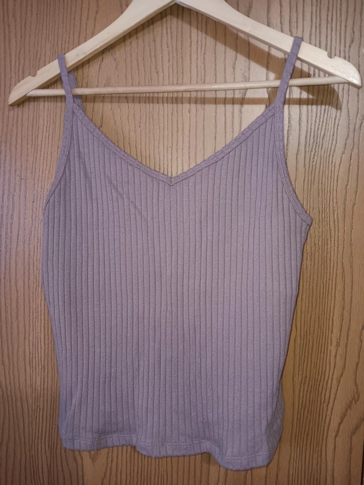Old Navy Tank Top Crop Top Vneck Womens Size Large Brown Spaghetti Strap