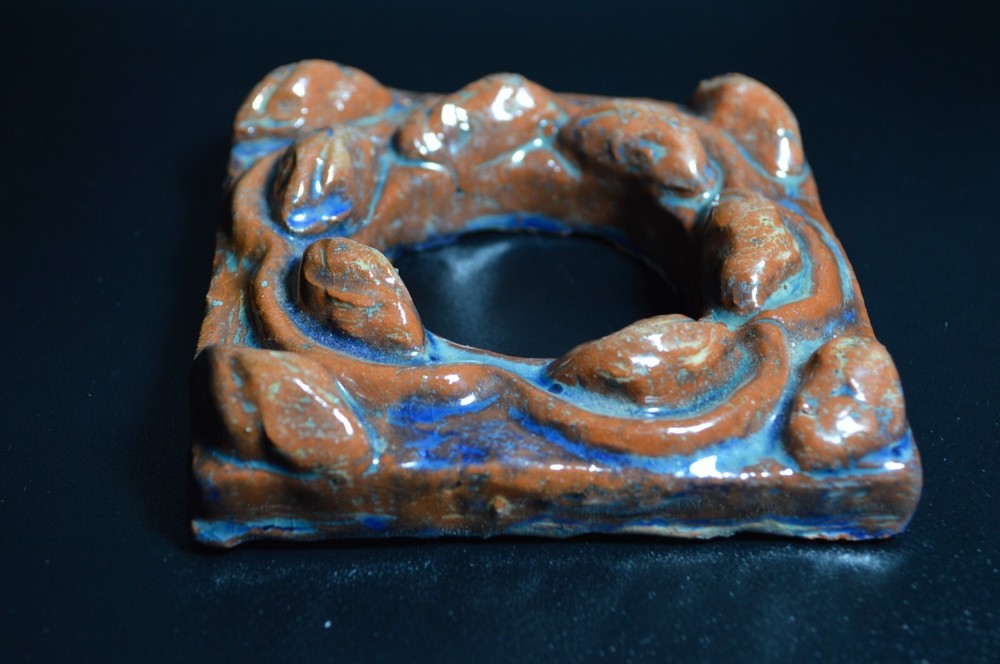 Unusual Moravian Tile with Circle Opening Bucks County Doylestown PA Interest