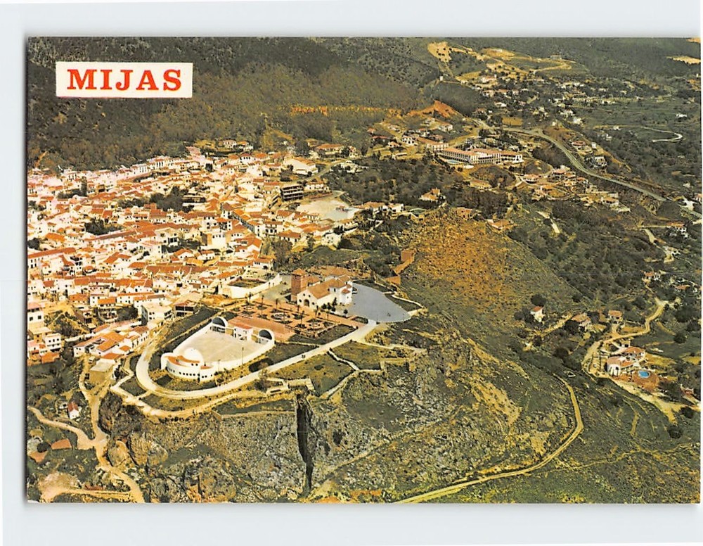 Postcard Aerial view Mijas Spain