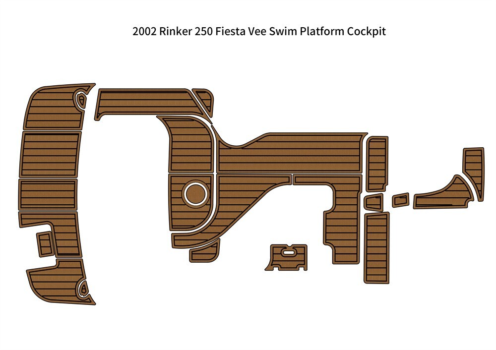 2004 Rinker 250 Fiesta Vee Boat with Swim Platform and EVA Teak Deck Flooring Pad