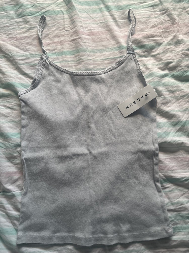 BRAND NEW Pacsun John Galt One Size Light Blue Camisole Tank Top Lace