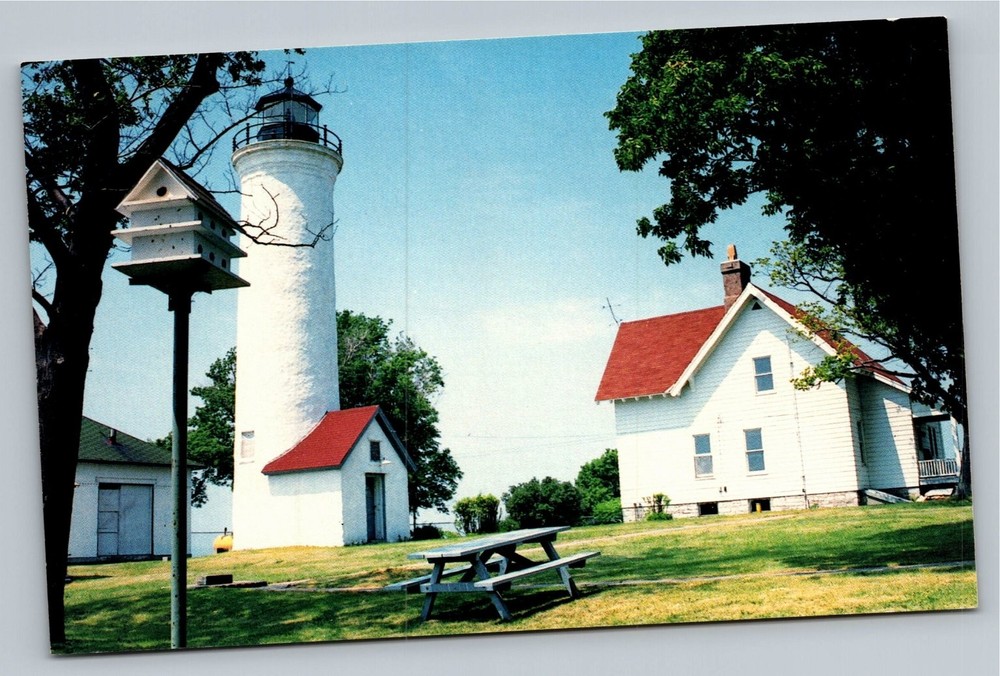 Tibbetts Point Lighthouse Lake Ontario NY Postcard Historic Beacon