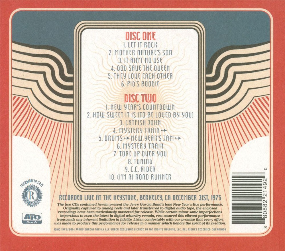 Jerry Garcia Live Vol 5 Keystone Berkeley 1975 CD 2014