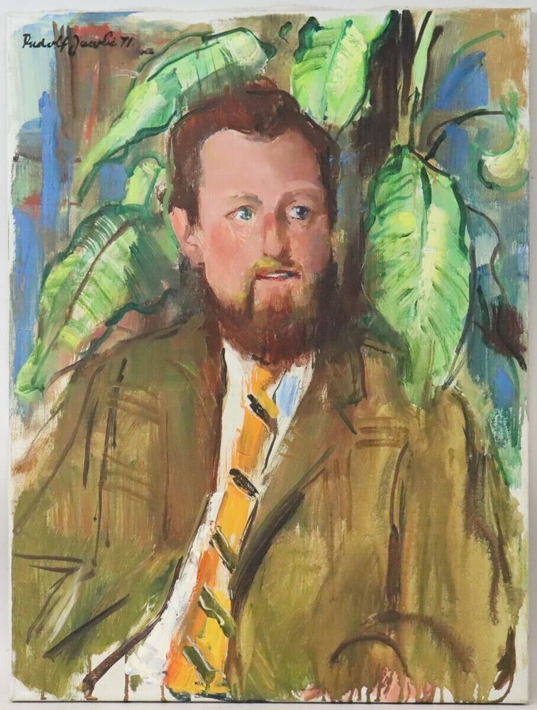 Rudolf Jacobi oil painting on canvas men portrait