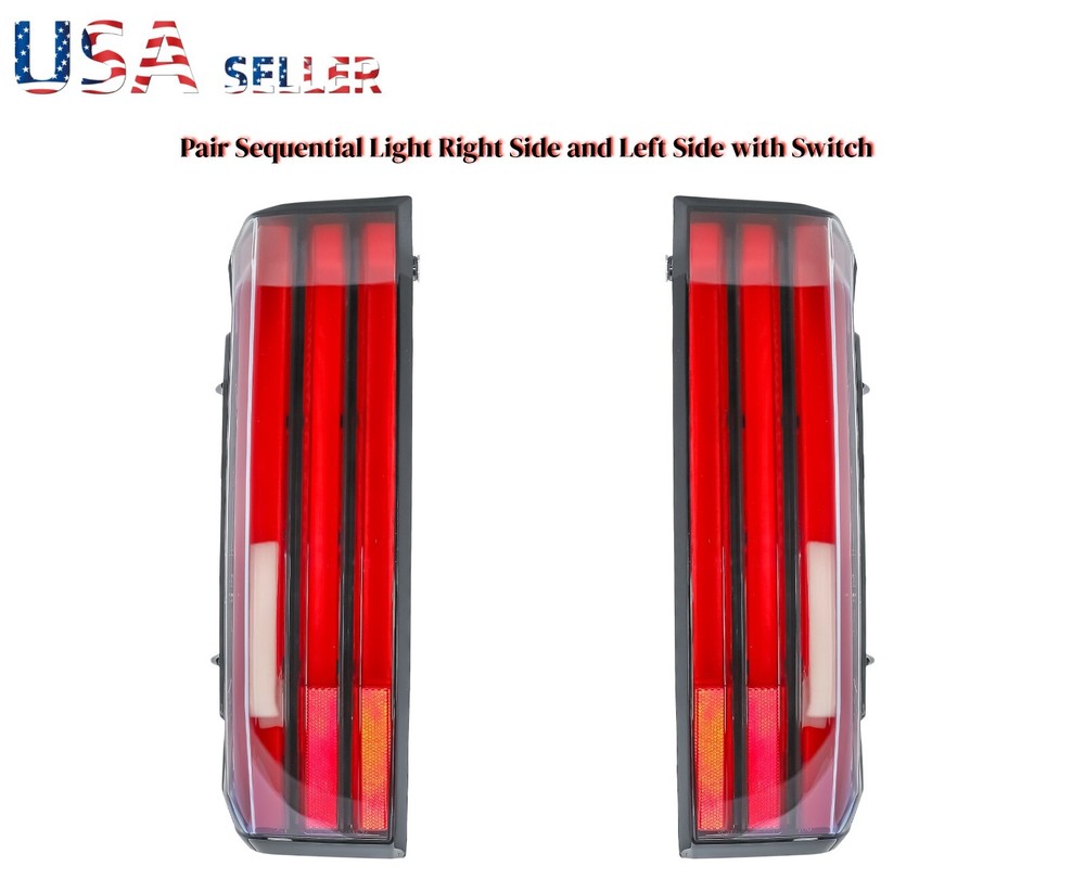 Pair Left+Right Side Sequential Tail Light 5Pins Switch For 22-26 Toyota Tundra