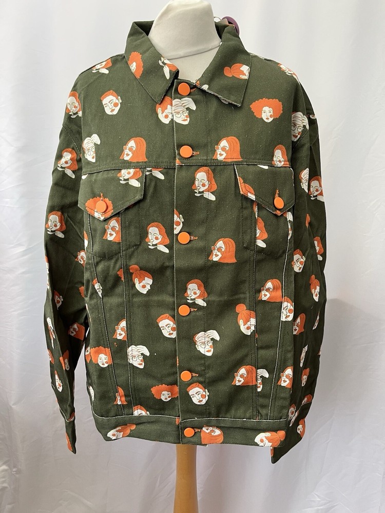 Ninemoo Men's Green Cotton Motorcycle Jacket M