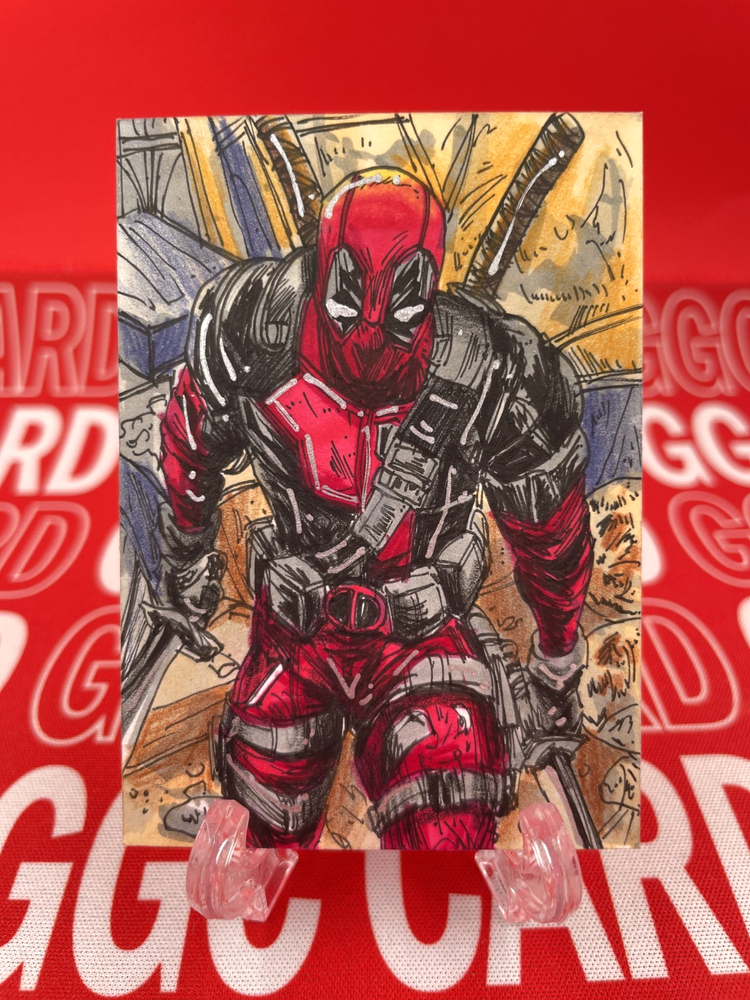 GGC Studio Marvel Deadpool Artist Hand Drawn Auto Sketch Card 1/1