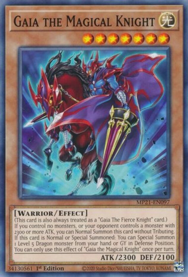 Yugioh! Gaia the Magical Knight - MP21-EN097 - Common - 1st Edition Near Mint, E